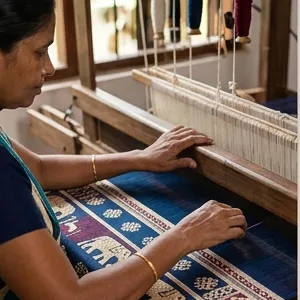 Handloom weaving