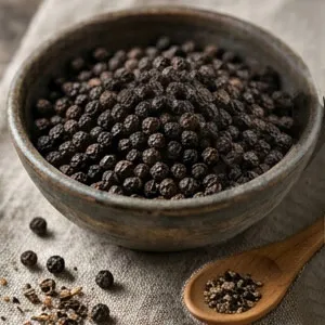Black peppercorns